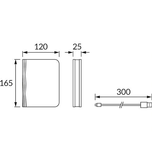 Galda lampa, naktslampa ALBUM, 1.6W, silti - auskti balta, 56Lm, IP20