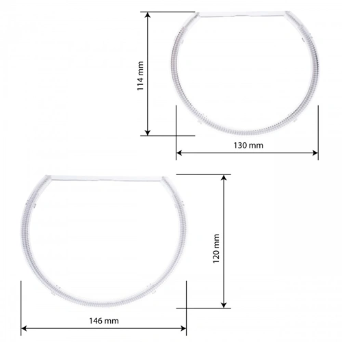 Кольца CCFL Angel Eyes, BMW E46 с линзой (2001-2005), 6000K, 9-16V, Ангельские глазки