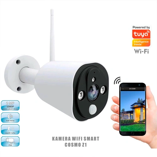 Уличная камера видеонаблюдения с датчиком движения Wi-Fi SMART CAMERA COSMO Z1 TUYAsmart