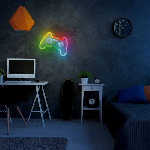 LED световая неоновая панель-вывеска - GAMEPAD