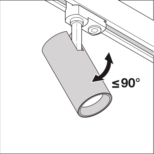 LED Sliežu gaismeklis, 3F, 35W, 4000K, 2800Lm, 24°, IP20