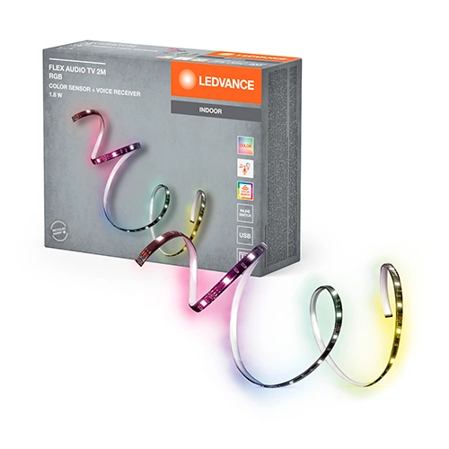 LED лента для подсветки телевизора с аудиоприемником, 2м, 1,8Вт, IP20, RGB