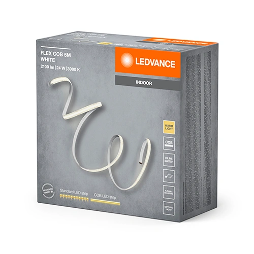 LED COB лента 5m, 4.8W/m, 3000K, IP20