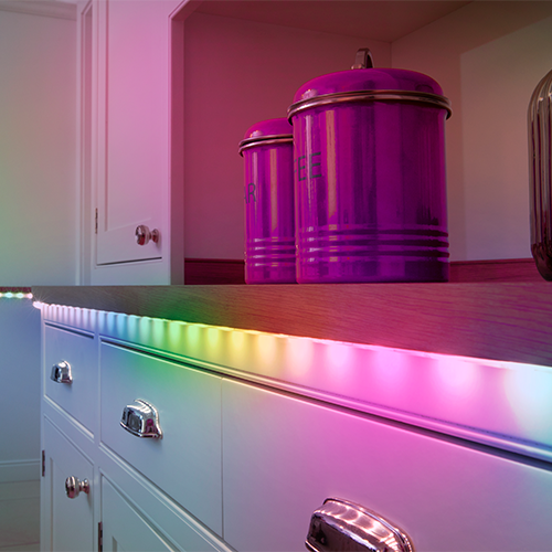 Neona LED lente ar pulti 2m, 2W/m, RGB, IP20, USB