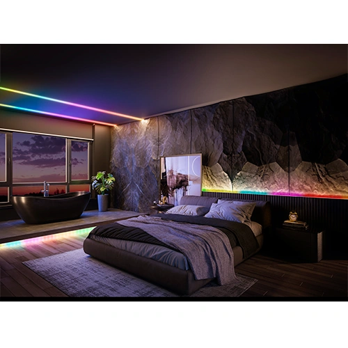 Viedā LED COB lente ar pulti 5m, 7W/m, RGB, IP20