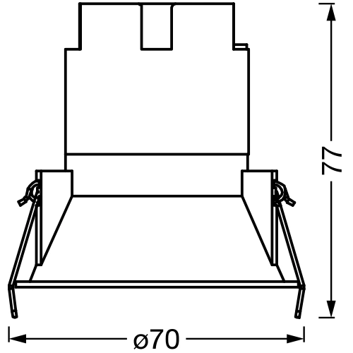LED Recessed light 5W, 3000K, 400Lm, 30°, Ø70x77 mm, Spot Twist