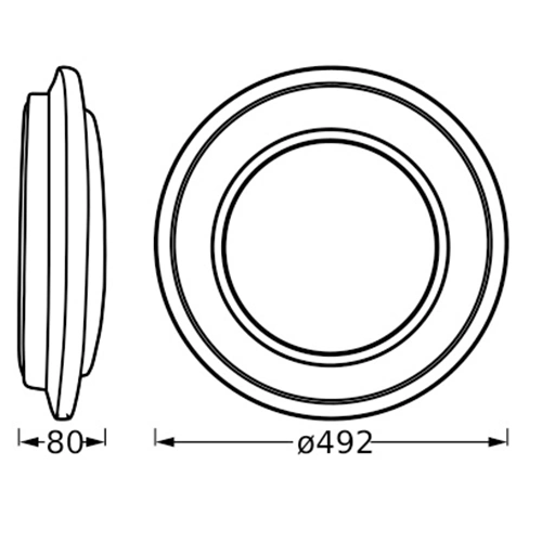 LED Потолочный светильник, плафон, 36W, 3000K, 4700Lm, IP20, Orbis Berlin