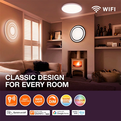 LED Умный светильник, плафон, 38W, 3800Lm, теплый-нейтральный-холодный белый + разноцветный, Smart+ Orbis Ceiling ZEST MAGIC RGB