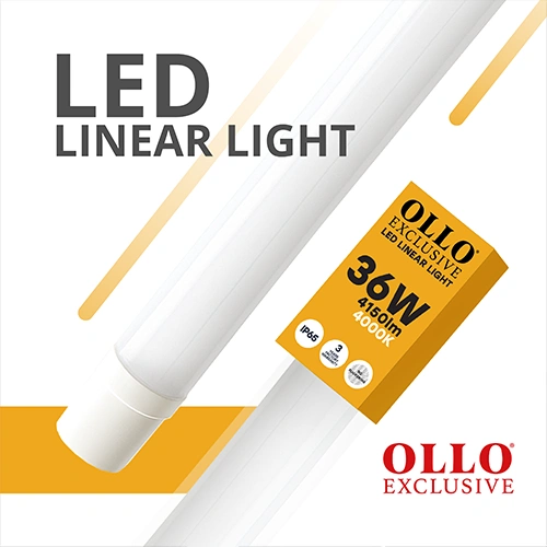 LED Mitrumizturīgs lineārais gaismeklis 120cm, 36W, 4000K