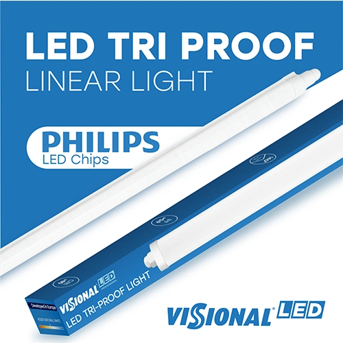 LED Mitrumizturīgs 36W lineārais gaismeklis ar PHILIPS diodēm 120cm, 4000K