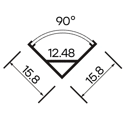 Stūra anodēts alumīnija profils LED lentei HB-15.8X15.8BM