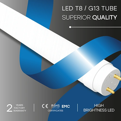 LED лампа T8, 120 cm, 18W, 4000K, 2880Lm, IP20