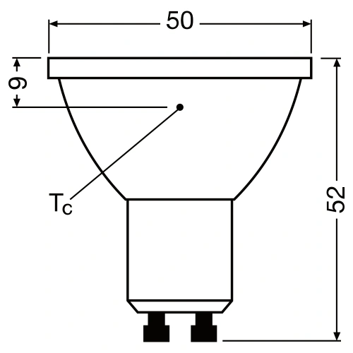 Dimmable LED bulb GU10, 6.9W, 120°, 4000K, 650Lm