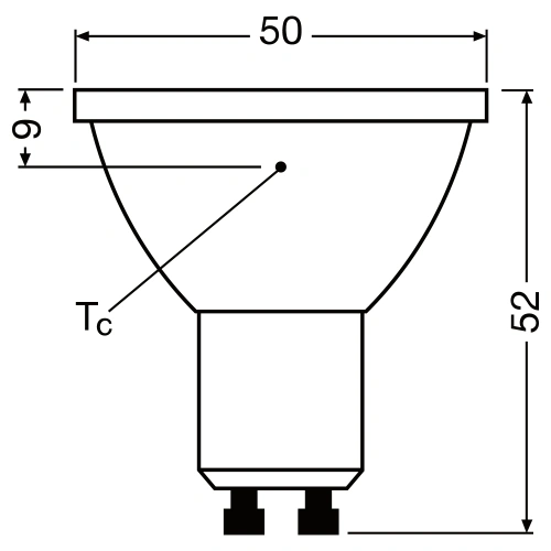 Dimmable LED bulb GU10, 6.9W, 120°, 3000K, 650Lm
