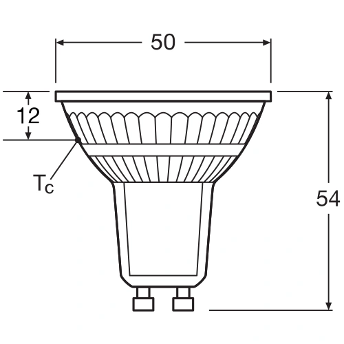 LED spuldze GU10, 3,7W, 36°, 3000K, 350 Lm