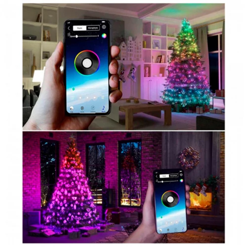 Умная водонепроницаемая гирлянда на медной леске с пультом 5m, RGBW, USB, IP67, 50 LED