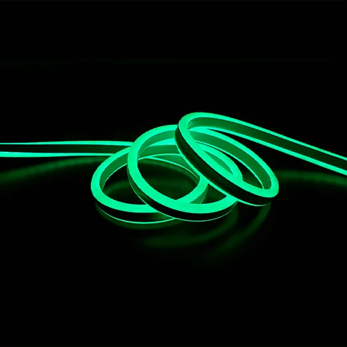 LED Neona lente 12V, zaļa, IP67, 5m, 6x12mm, NEON FLEX