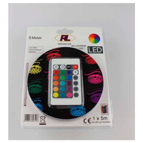 LED Lentes RGB komplekts 5m IP20 24W