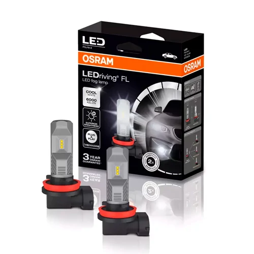 LED spuldzes H8/H11/H16, 8W, 6000K, 12V, LEDriving FL sērija