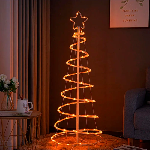 Spīdošā Ziemassvētku eglīte 1.2m, daudzkrāsaina, 4.4W, 73 LED