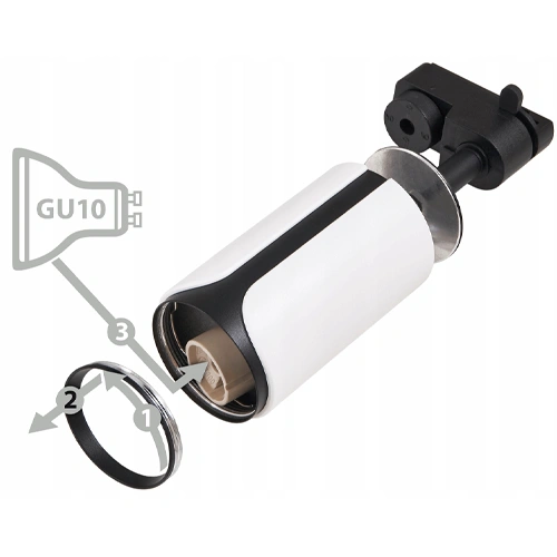 Sliežu gaismeklis SENTO, 1F, excl. GU10, max 35W, IP20