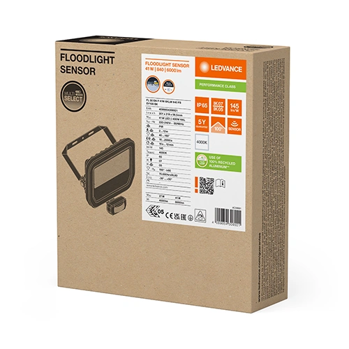 Уличный LED прожектор с сенсором 41W,27W, 4000K, IP65, 4000,6000Lm, FLOODLIGHT SENSOR 50