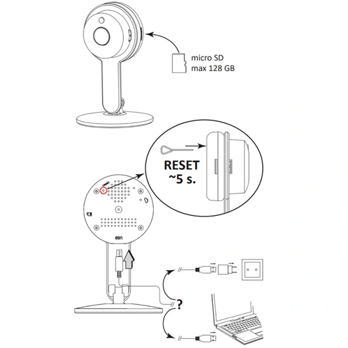 Iekštelpu kustības viedā videonoverošanas kamera Wi-Fi SMART CAMERA COSMO W1 MINI TUYAsmart