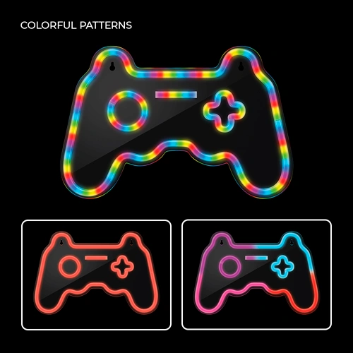 LED световая неоновая панель-вывеска - GAMEPAD