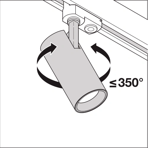 LED Sliežu gaismeklis, 3F, 35W, 4000K, 2800Lm, 24°, IP20