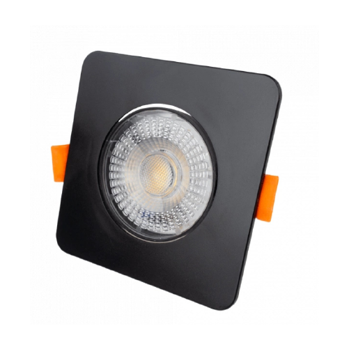 LED recessed light 3W, 5W, 7W, 3000K, 4000K, 6500K, 430 lm, 60°, black, square shape