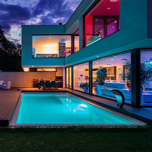 Neona LED lente ar pulti 5m, 4.6W/m, RGB, IP44