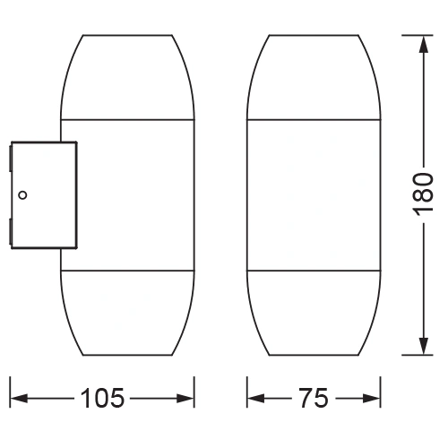 Fasādes gaismeklis, excl. 2xGU10, max 2x35W, IP44, IK03, ENDURA CLASSIC CANNON