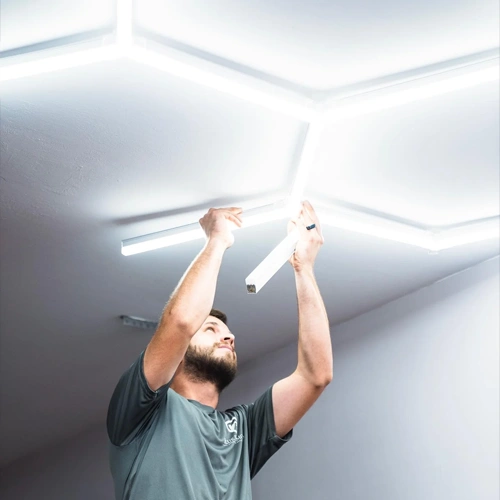 LED Lineārais gaismeklis Hexagon, 7W, 440 mm, 840Lm, IP20