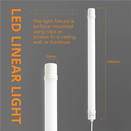 LED Mitrumizturīgs lineārais gaismeklis 150cm, 50W, 4000K