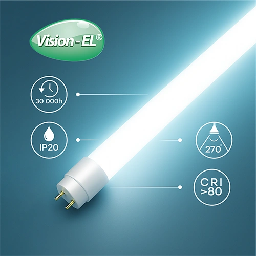 LED spuldzes (100 gab.) T8, 18W, 120cm, 1600lm, 6000K, elektrības pieslēgums no divām pusēm!