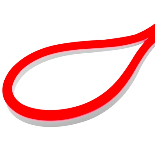 LED Neona lente 12V, sarkana, IP67, 5m, 6x12mm, NEON FLEX