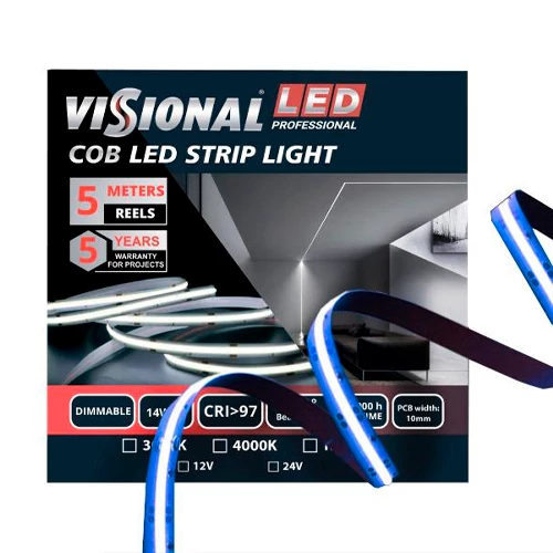 LED лента COB RGB, IP20, 24V, 14W