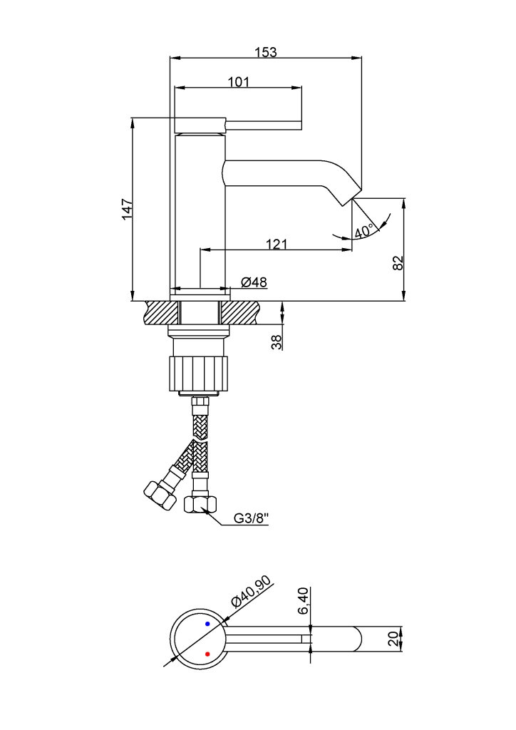 Water faucet for sinks, KALITEA