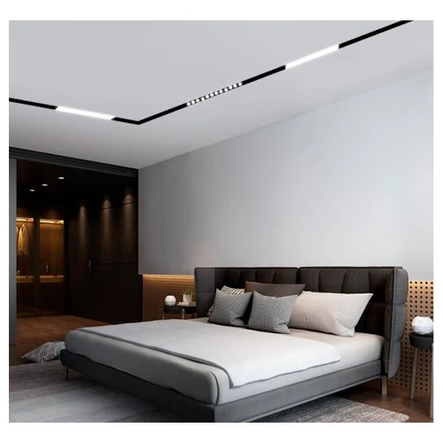 LED Magnētiskais lineārais sliežu gaismeklis 30W, 3000K, 900 mm, 48V