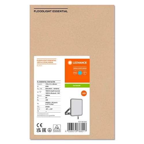 Āra LED prožektors 20W 4000K Essential