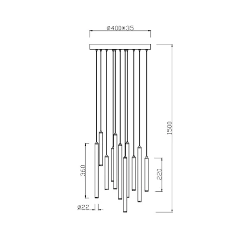 Hanging lamp TUBULAR
