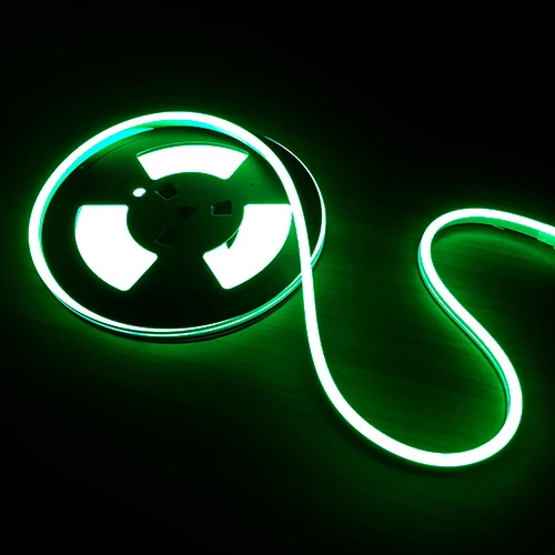 LED Neona lente 12V, zaļa, IP67, 5m, 6x12mm, NEON FLEX