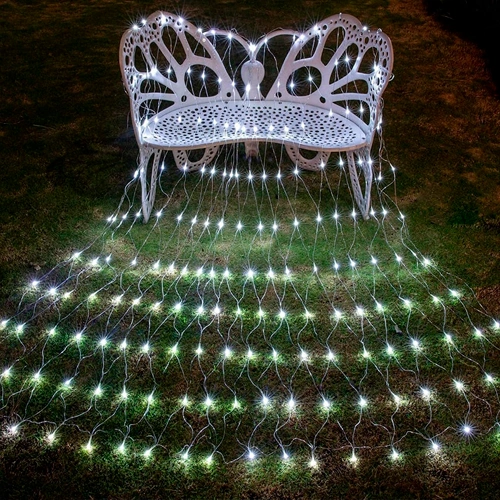 Ziemassvētku virtene - tīkls 58W, balts, 1.5x1.5m, IP44, 96LEDs