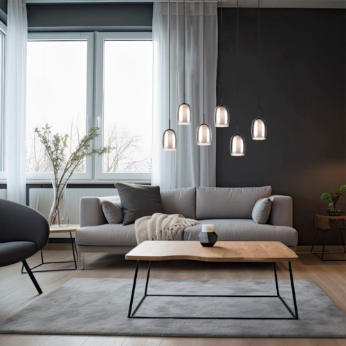 Pendant light BARRET, excl. 6xE14, max 10W