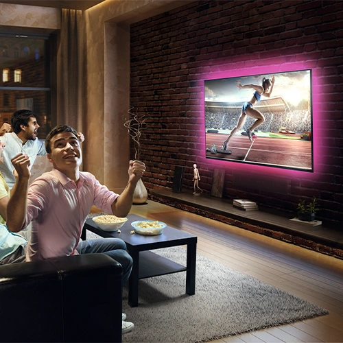 LED lente TV fona apgaismojumam, 1.5m, 4W, IP20, RGB, USB