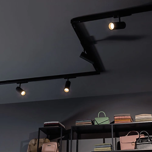 Trīsfāžu LED sliežu gaismeklis ar regulējamo gaismas leņķi 15-55°, 20/25/30W, CCT, 100Lm/W, IP20