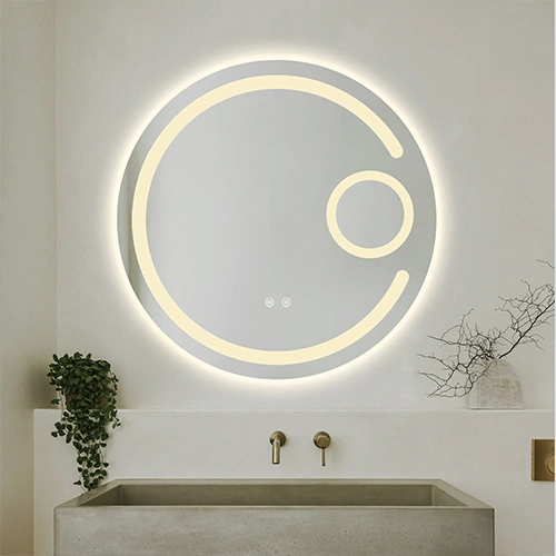 Spogulis ar LED apgaismojumu, 70 cm, 24W, Silti - neitrāli - auksti balts, IP44