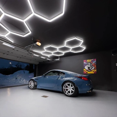 Hexagon gaismekļu komplekts, 8 gab., ar aksesuāriem, 280W, 6000K, IP20, 33600 Lm