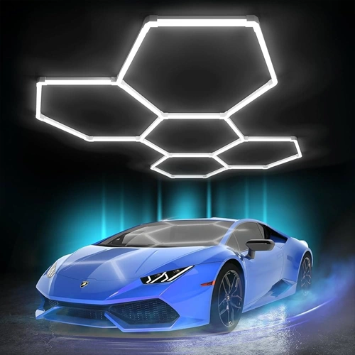 Hexagon gaismekļu komplekts, 5 gab., ar aksesuāriem, 192W, 6000K, IP20, 23040 Lm