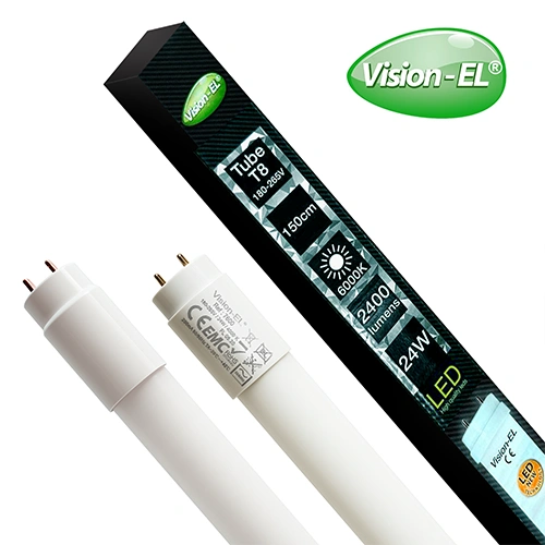 LED лампа T8, 24Вт, 150см, 2400лм, 6000К, Подключение электричества с двух сторон!